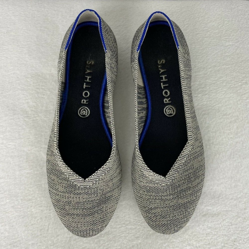 Rothys Birdseye Retired Heather Gray Flats 10.5 - Picture 3 of 12